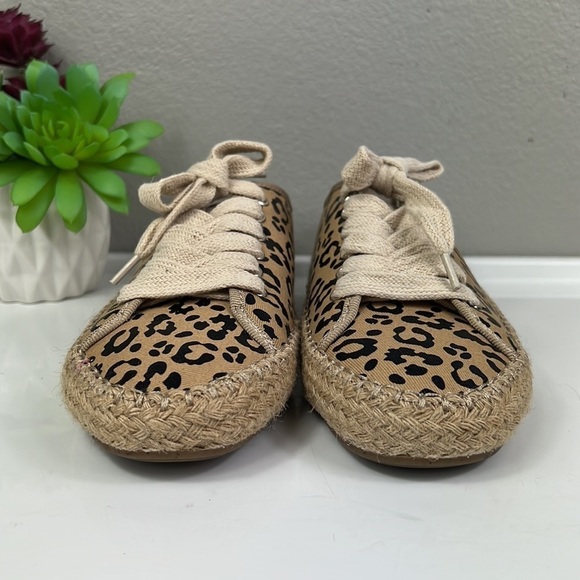 NWOB Emu Australia Agonis Espadrille Sneakers Leopard Beige Canvas Shoes 6 - Picture 3 of 12